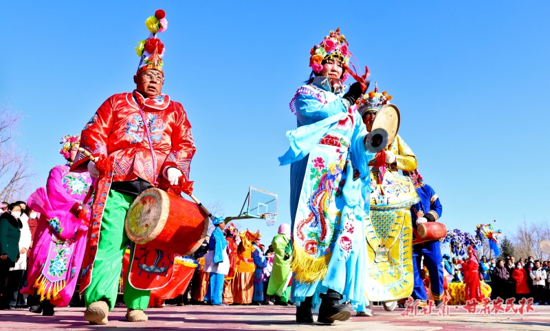 社火队表演民俗社火
